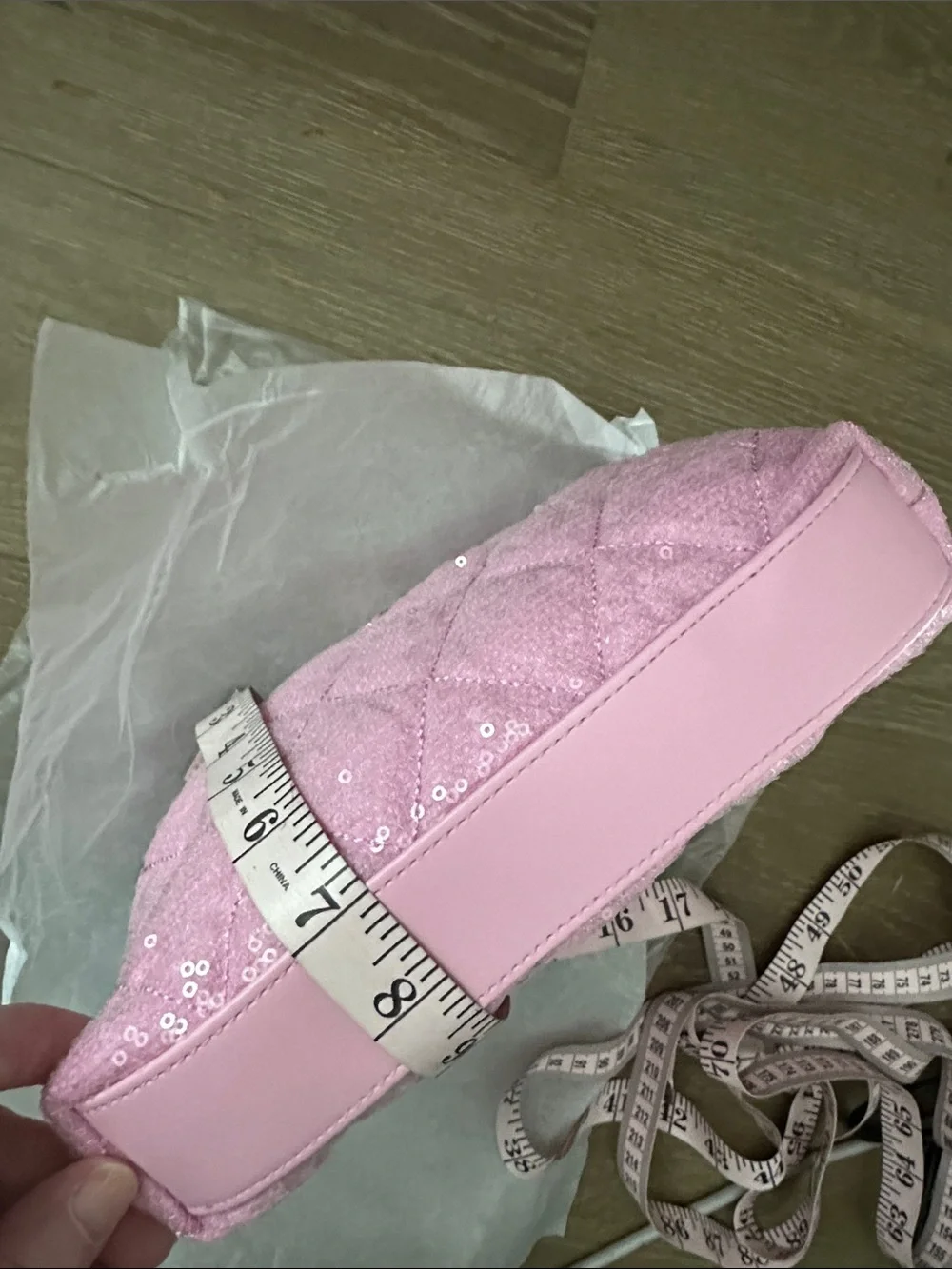 NWT Victoria's Secret Pink Sequin Quilted Cosmetic Pouch